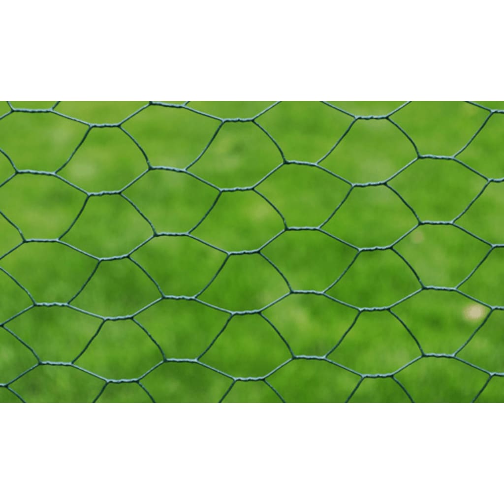 vidaXL Συρματόπλεγμα Κοτετσόσυρμα Πράσινο 25x0,5μ. Γαλβαν. Επικάλ. PVC