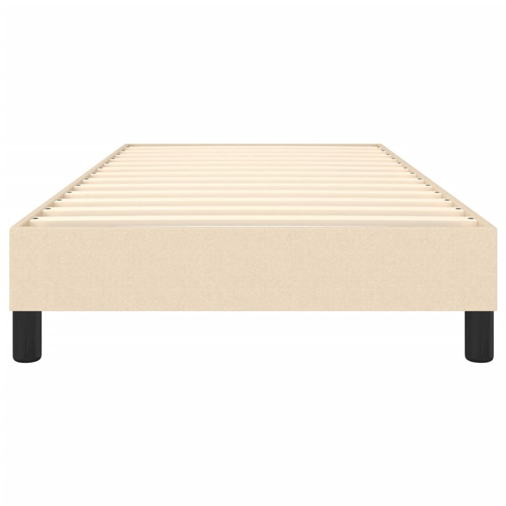 vidaXL Πλαίσιο Κρεβατιού Boxspring Κρεμ 90 x 200 εκ. Υφασμάτινο