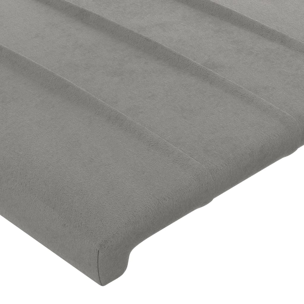 vidaXL Κεφαλάρι Κρεβατιού Ανοιχτό Γκρι 100x5x78/88 εκ. Βελούδινο