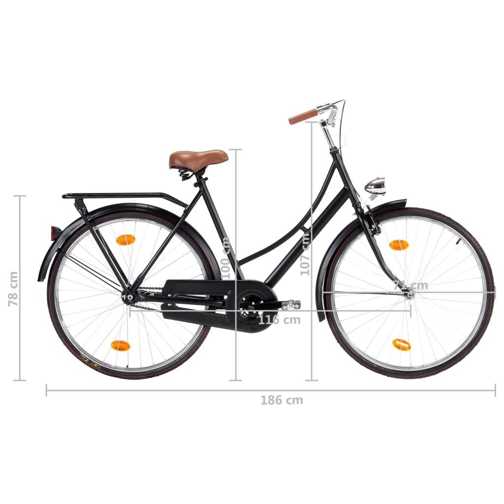 vidaXL Ποδήλατο Ολλανδικού Τύπου Γυναικείο Τροχοί 28''/57 εκ.