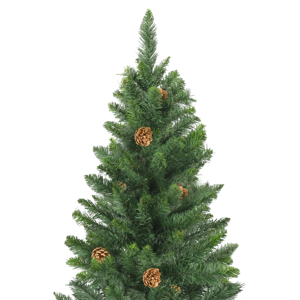 vidaXL Χριστ. Δέντρο Χιονισμένο Προφωτισμένο Κουκουνάρια Πράσινο 150εκ