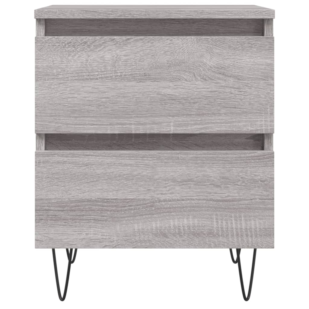 vidaXL Κομοδίνα 2 τεμ. Γκρι Sonoma 40x35x50 εκ. από Επεξεργασμένο Ξύλο