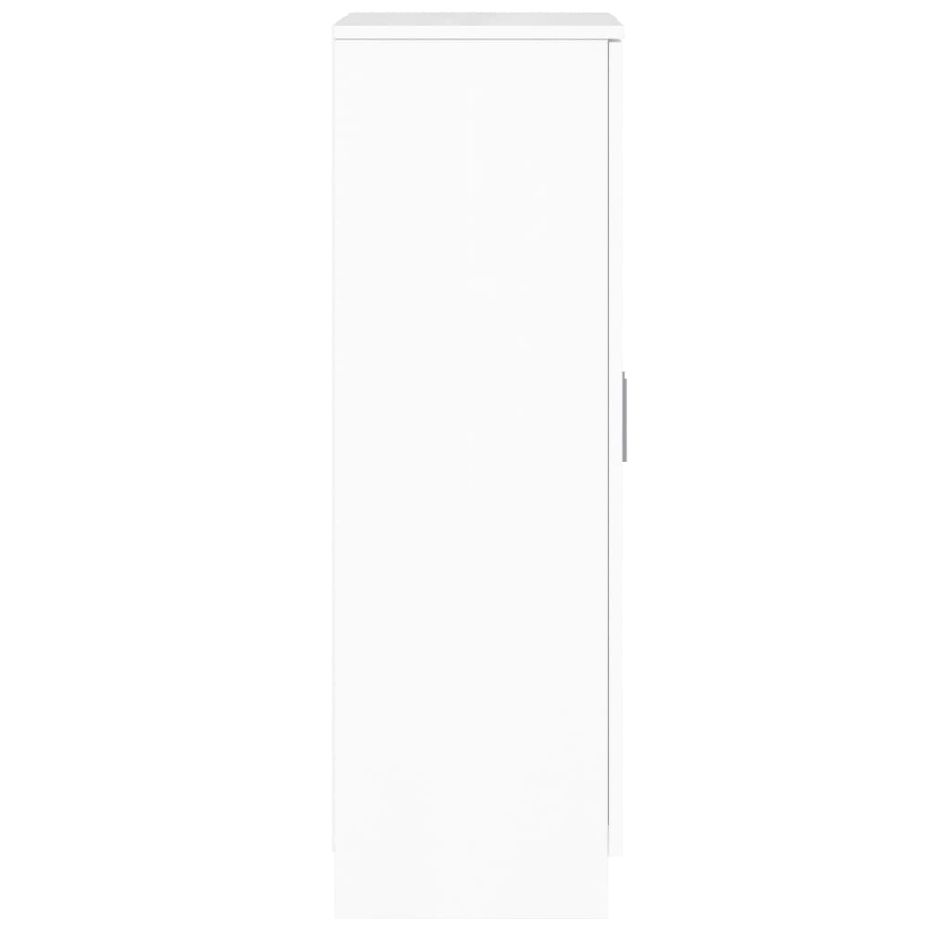 vidaXL Παπουτσοθήκη Γυαλιστερό Λευκό 55x35x108 εκ. Επεξεργασμένο Ξύλο