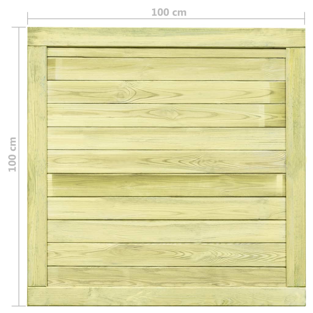vidaXL Πόρτα Φράχτη 100 x 100 εκ. από Εμποτισμένο Ξύλο Πεύκου
