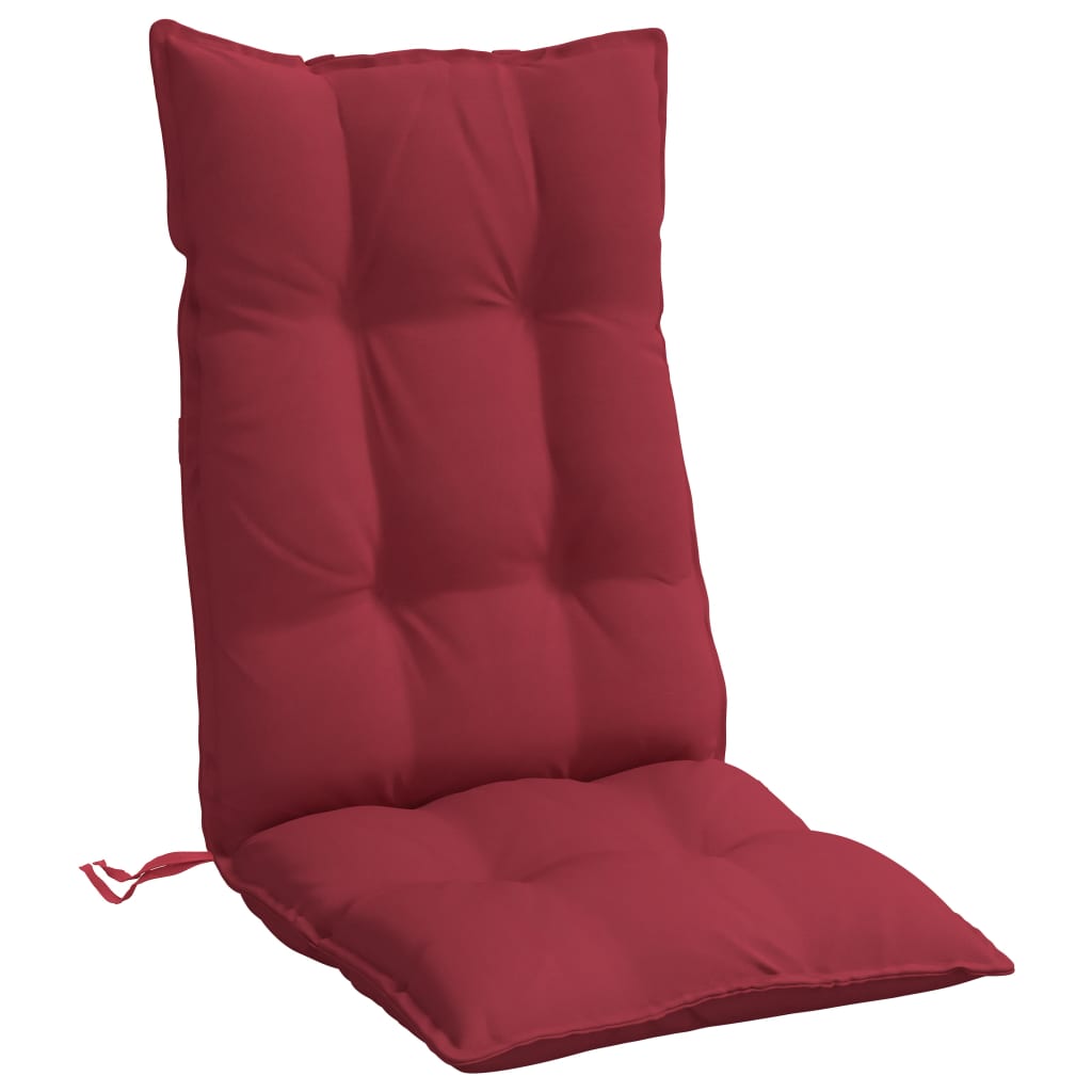 vidaXL Μαξιλάρια Καρέκλας με Πλάτη 4 τεμ. Μπορντό από Ύφασμα Oxford