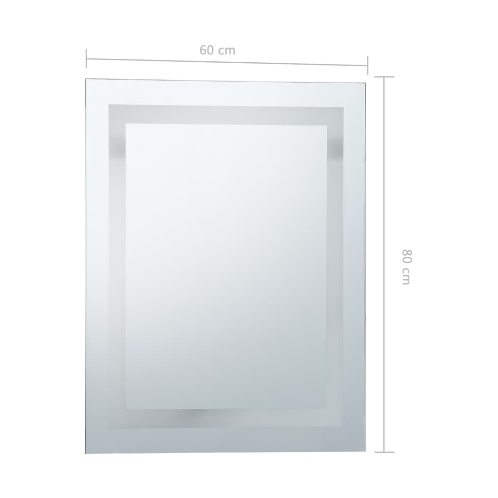 vidaXL Καθρέφτης Μπάνιου LED με Αισθητήρα Αφής 60 x 80 εκ.