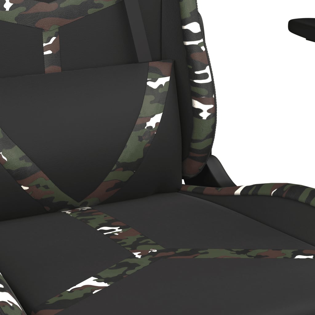 vidaXL Καρέκλα Gaming Μασάζ Μαύρο/Παραλλαγή από Συνθετικό Δέρμα
