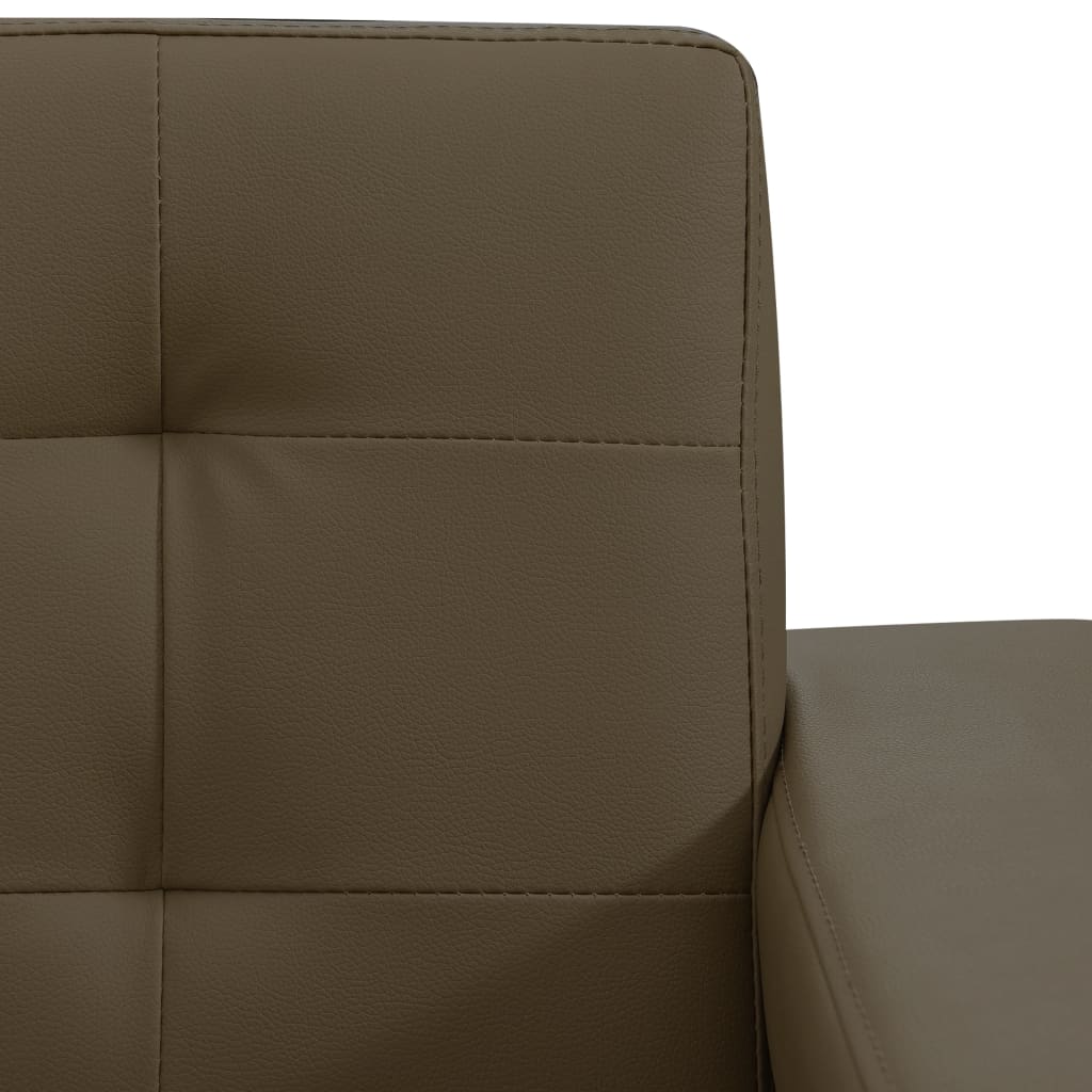 vidaXL Καναπές - Κρεβάτι Καφέ από Συνθετικό Δέρμα