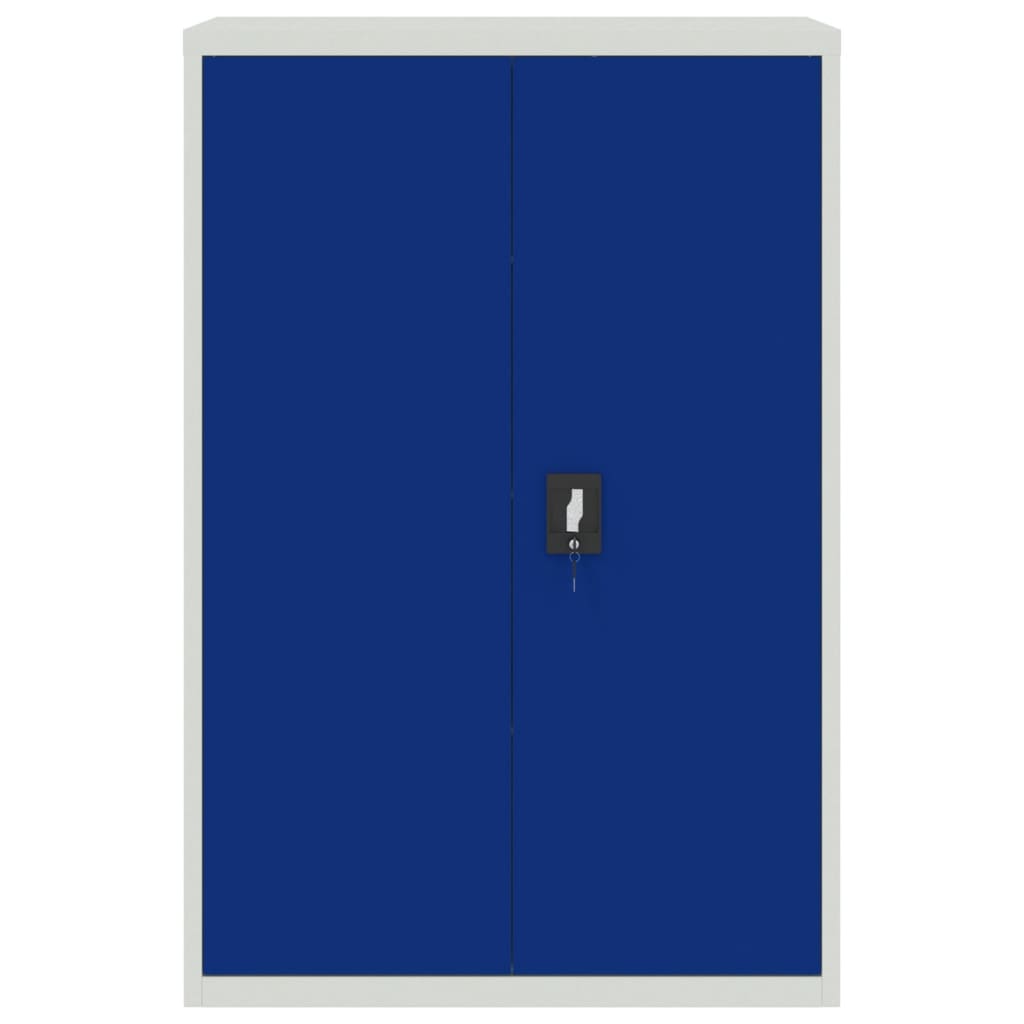 vidaXL Ντουλάπα Γραφείου Γκρι και Μπλε 90 x 40 x 140 εκ. Μεταλλική