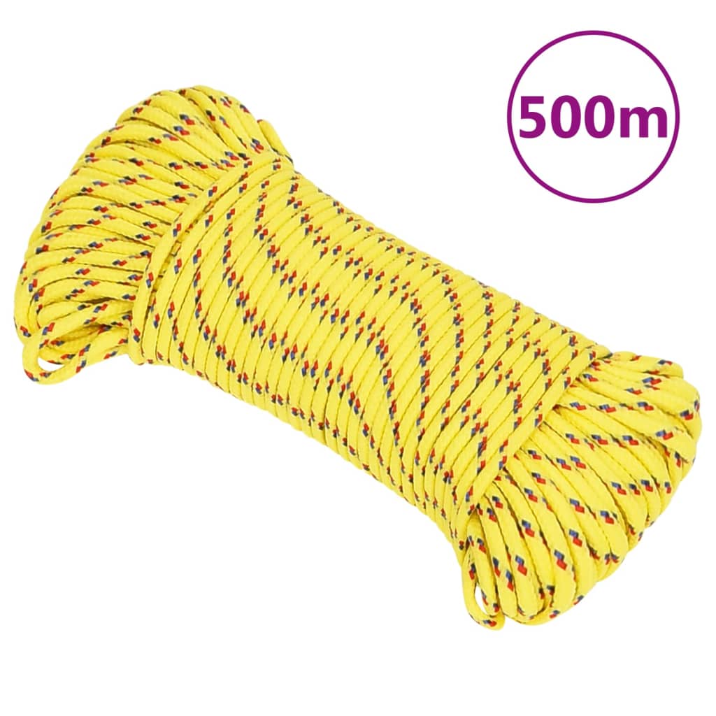 vidaXL Σχοινί Ναυτιλίας Κίτρινο 5 χιλ. 500 μ. από Πολυπροπυλένιο