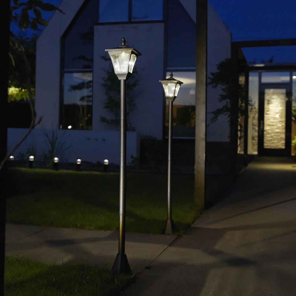 Luxform Κολονάκι Φωτισμού Κήπου Ηλιακό Casablanca Μαύρο με LED 31159