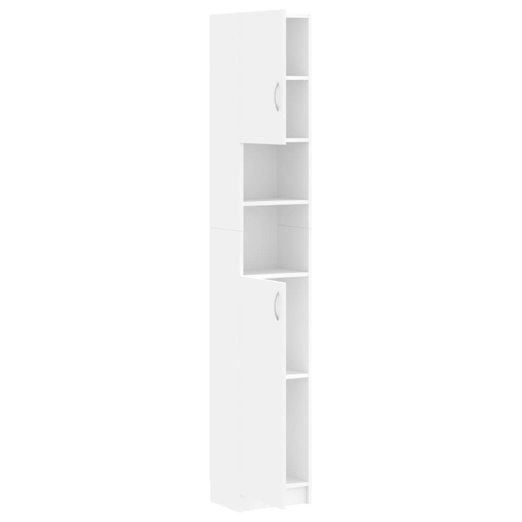 vidaXL Στήλη Μπάνιου Λευκή 32 x 25,5 x 190 εκ. από Επεξ. Ξύλο