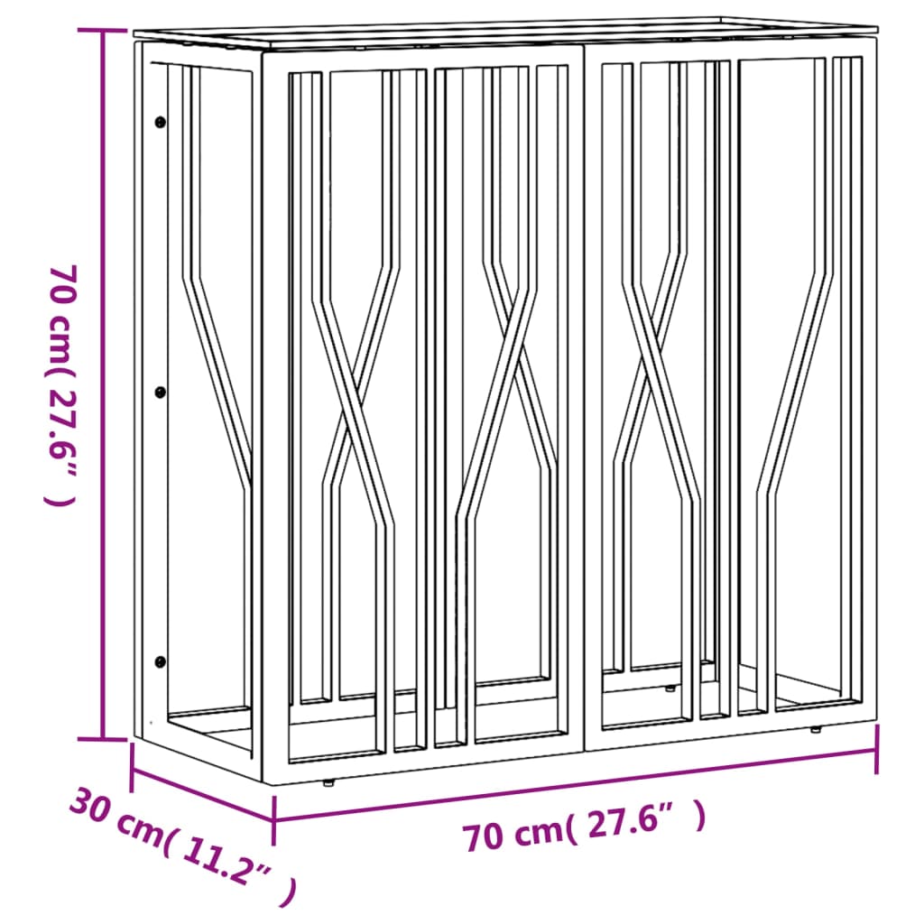 vidaXL Τραπέζι Κονσόλα Χρυσό 70x30x70 εκ. Ανοξείδωτο Ατσάλι και Γυαλί