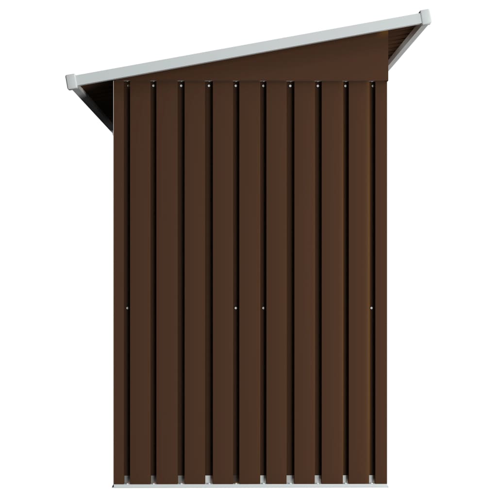 vidaXL Αποθήκη Κήπου Καφέ 194 x 121 x 181 εκ. Ατσάλινη
