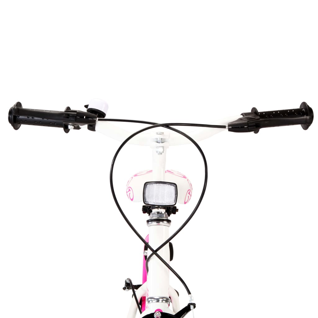 vidaXL Ποδήλατο Παιδικό Ροζ / Λευκό 24 Ιντσών