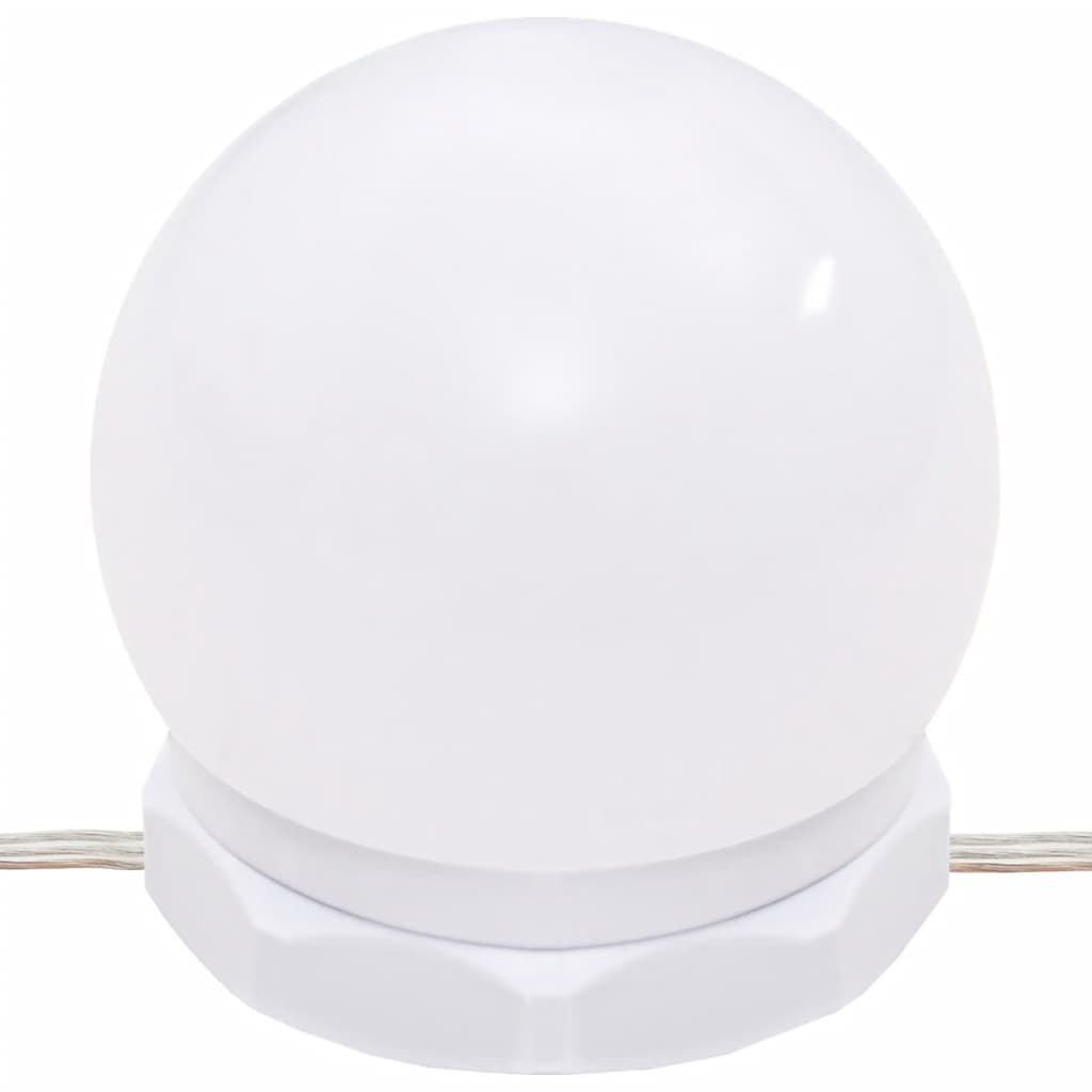 vidaXL Μπουντουάρ με LED Γυαλιστερό Λευκό 60x40x140 εκ.