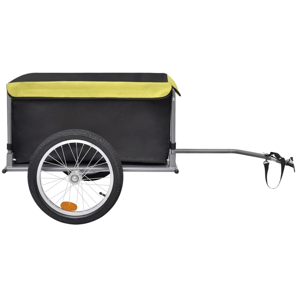 vidaXL Τρέιλερ Ποδηλάτου για Μεταφορά Φορτίων Μαύρο και Κίτρινο 65 κ.