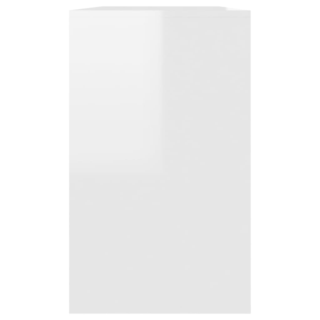 vidaXL Συρταριέρα Γυαλιστερό Λευκό 120 x 41 x 75 εκ. από Μοριοσανίδα