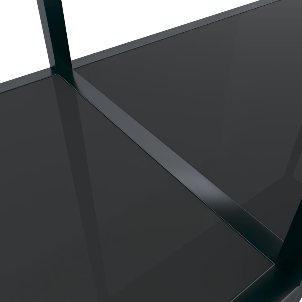 vidaXL Τραπέζι Κονσόλα Μαύρο 180 x 35 x 75,5 εκ. από Ψημένο Γυαλί