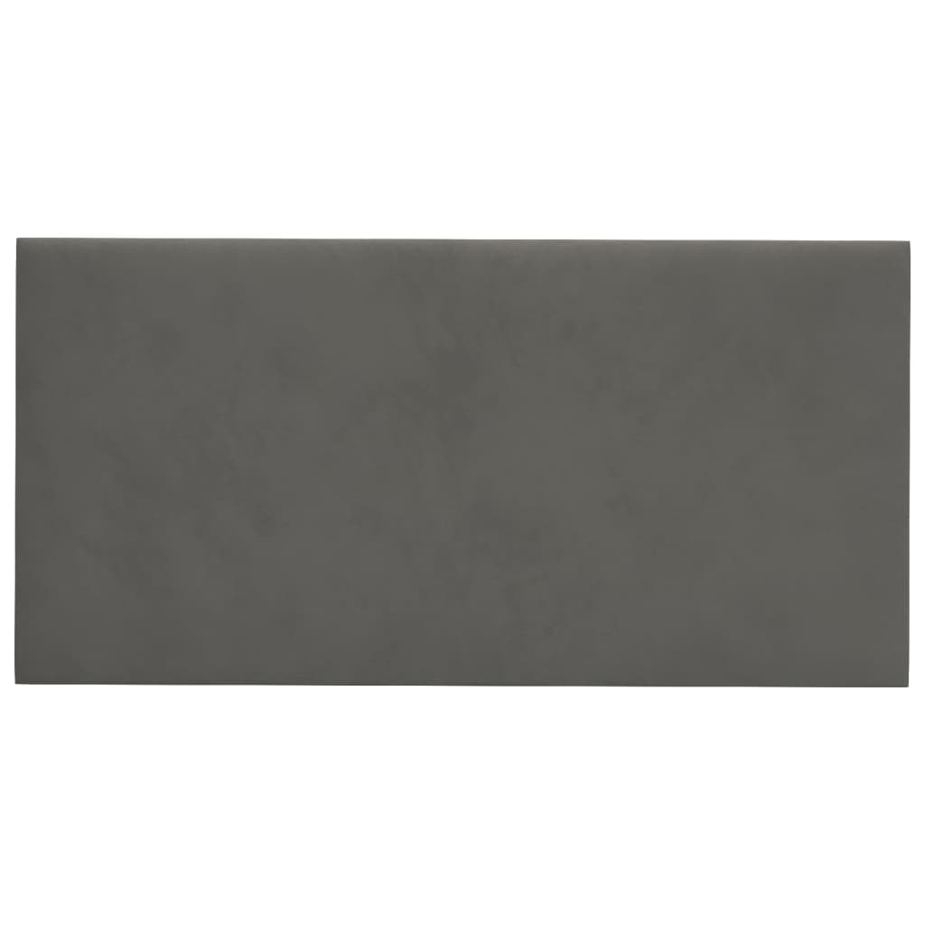 vidaXL Πάνελ Τοίχου 12 τεμ. Σκούρο γκρι 30x15 εκ. 0,54 μ² Βελούδινα