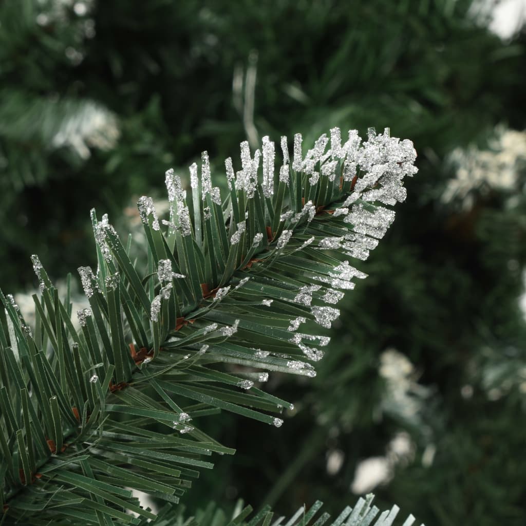 vidaXL Χριστουγεννιάτικο Δέντρο 180 εκ. με Κουκουνάρια/Λευκό Γκλίτερ