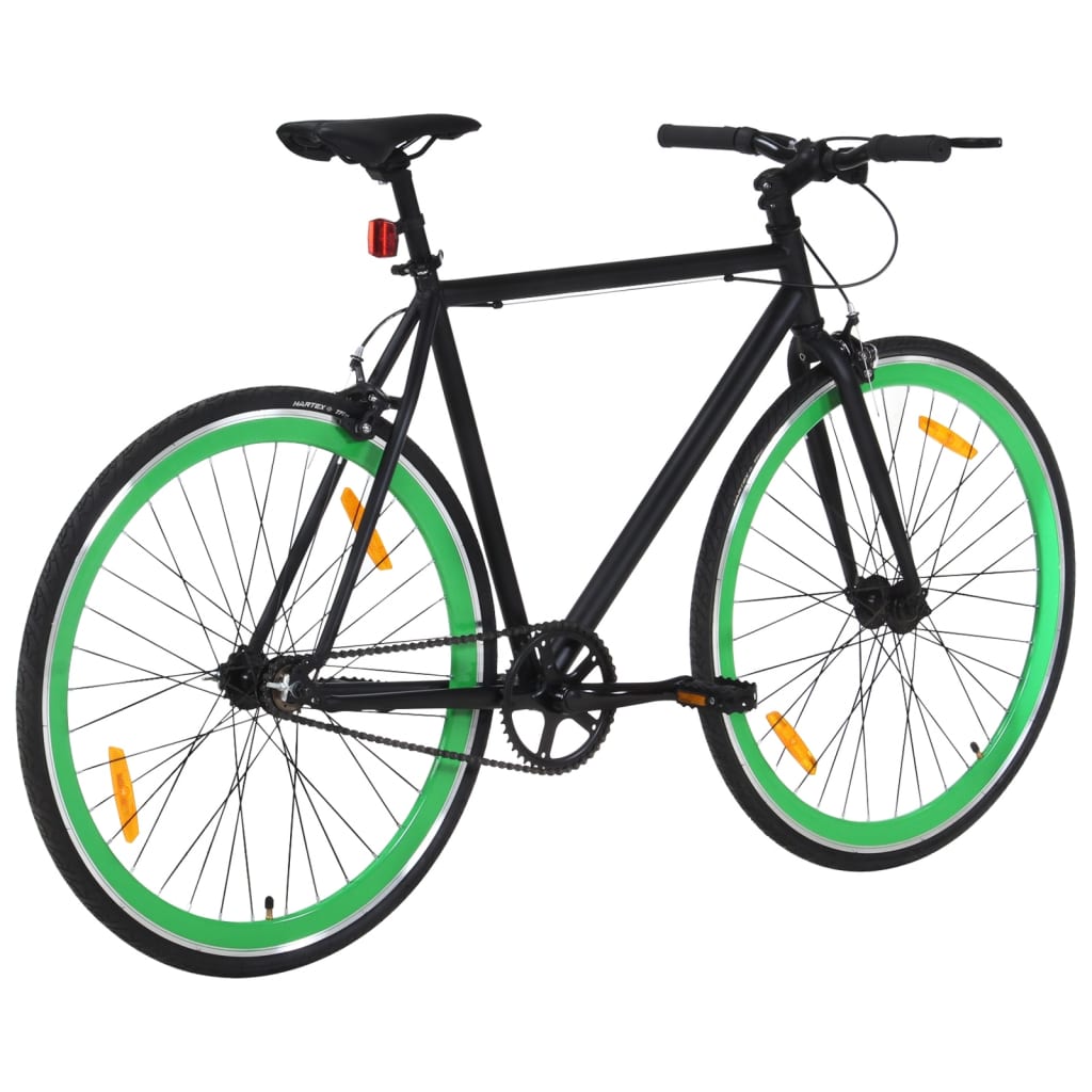 vidaXL Ποδήλατο Μονής Ταχύτητας Μαύρο και Πράσινο 700c 59 εκ.