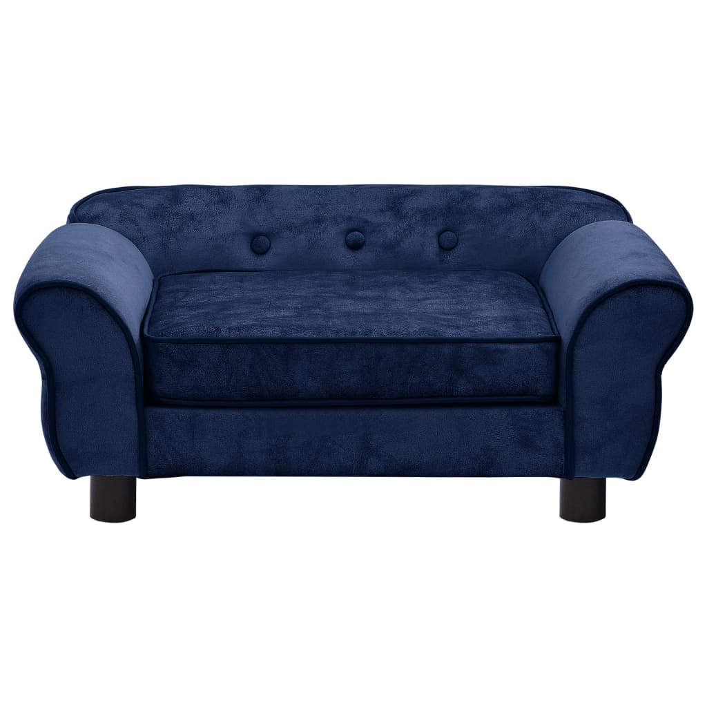 vidaXL Καναπές - Κρεβάτι Σκύλου Μπλε 72 x 45 x 30 εκ. Βελουτέ
