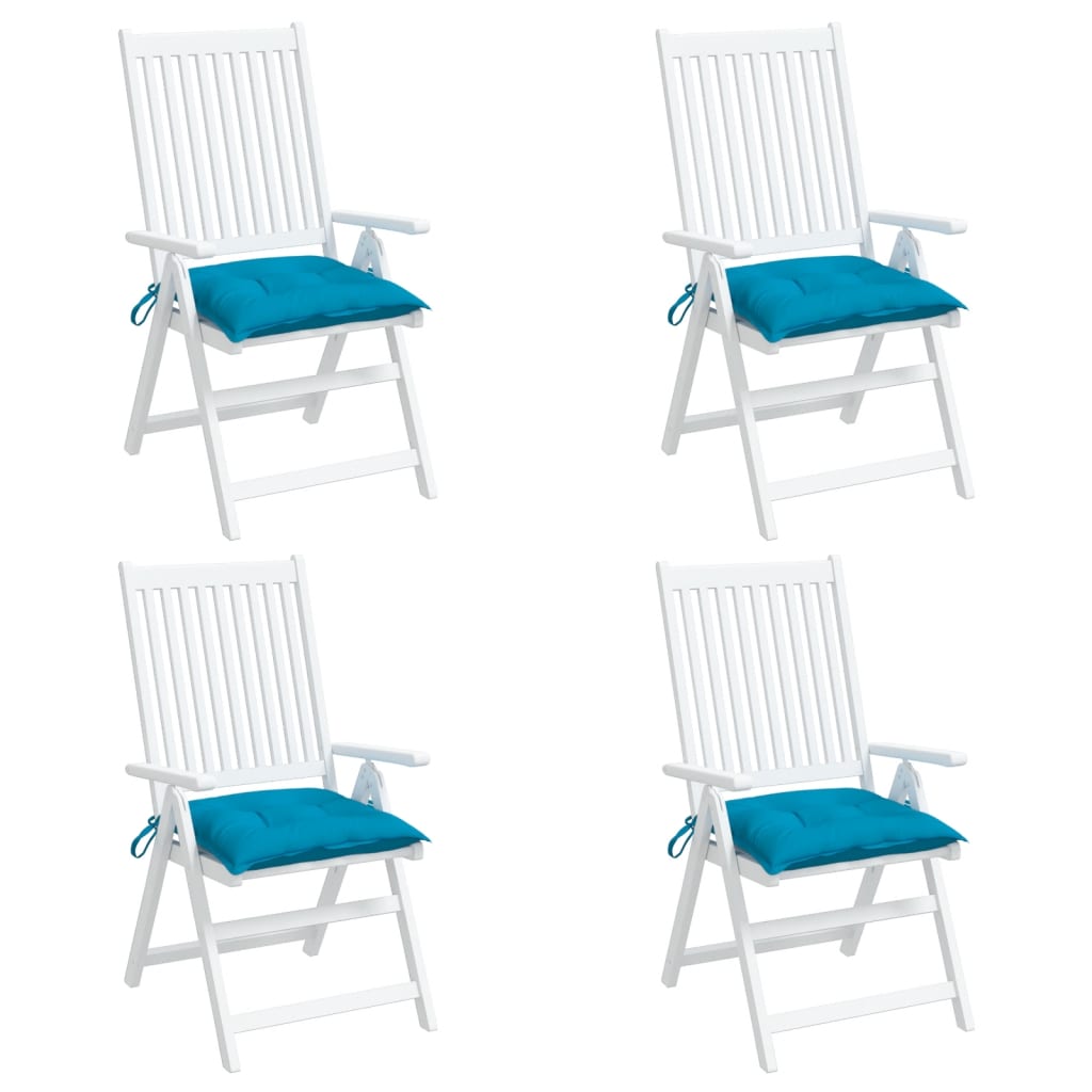 vidaXL Μαξιλάρια Καρέκλας 4 τεμ. Αν. Μπλε 40 x 40 x 7 εκ. Υφασμάτινα