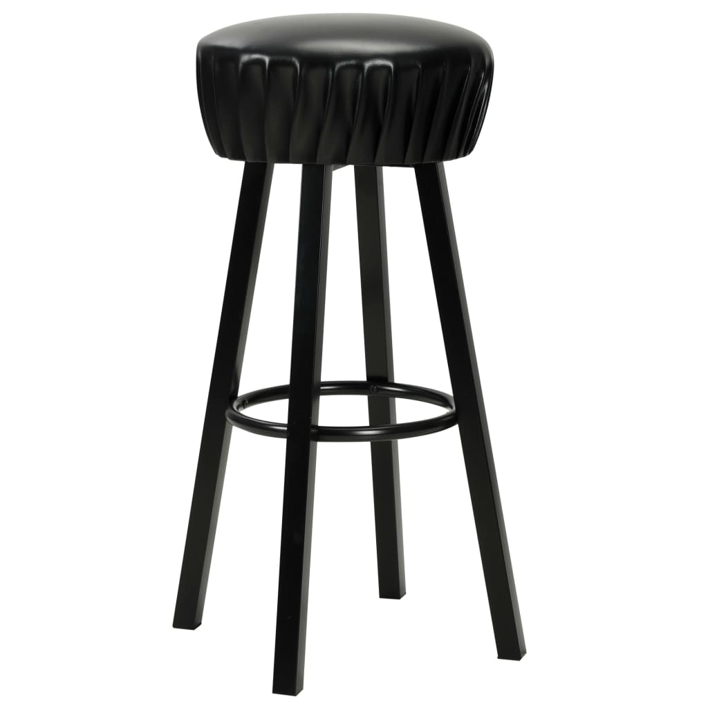 vidaXL Καρέκλες Μπαρ 2 τεμ. Μαύρες από Συνθετικό Δέρμα